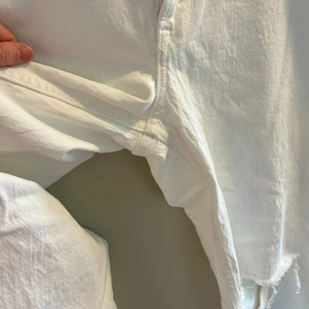 Abercrombie 90s Straight Ultra High Rise White Jeans Womens Size 32 14 Long - Picture 5 of 8